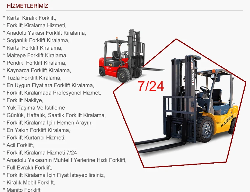 Kartal Kiralık Forklift - Tozan Forklift